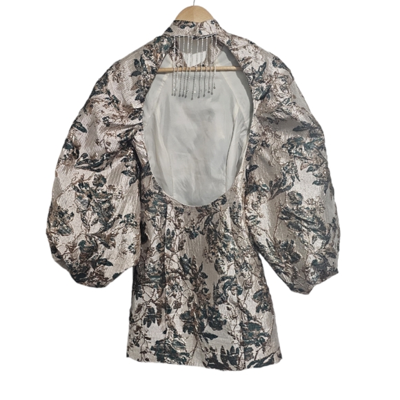 Floral Puff Sleeve Mini Dress - Picture 3 of 7